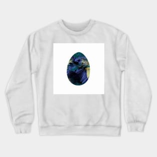 Easter egg - textured blue smears isolated on white background. Watercolor colorful textured painting. Design for background, cover and packaging, Easter and food illustration, greeting card. Crewneck Sweatshirt